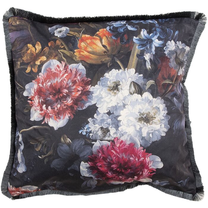 Clayre & Eef KG023.120 Polštář s výplní 45x45x4 cm zelený čtverec