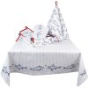 Clayre & Eef SSF03 Ubrus 130x180 cm Bílý - modrý obdélník