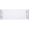 Clayre & Eef SSF64 Běhoun na stůl 50x140 cm Bílá - Modrý obdélník