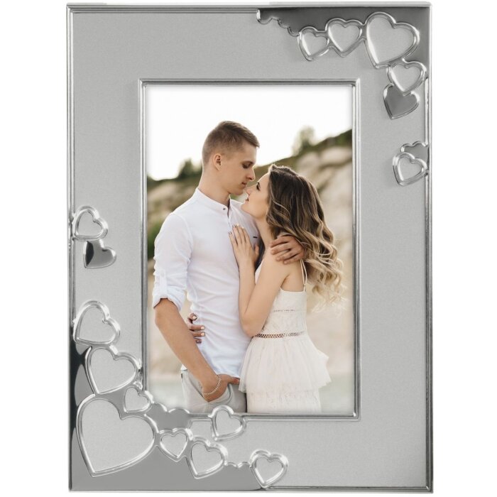 Hama hliníkový fotorámeček Valentine 13x18 cm stříbrný