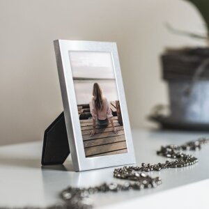 Hama hliníkový fotorámeček Riva 13x18 cm stříbrný se stolním stojanem a věšákem