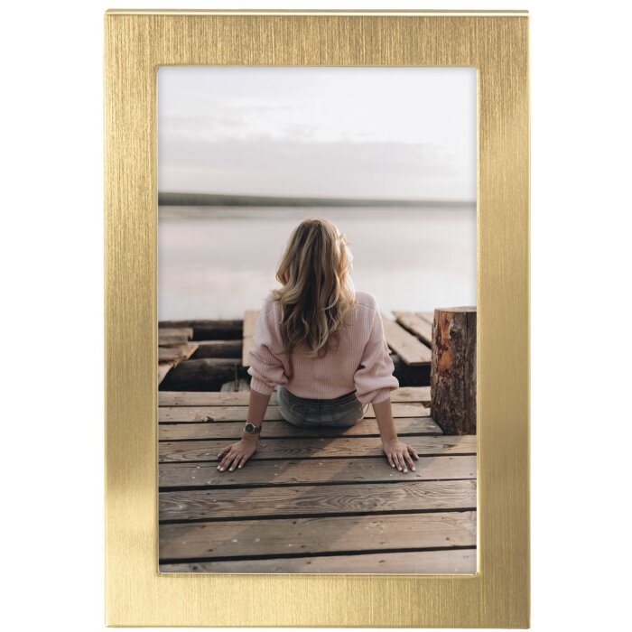 Hama hliníkový fotorámeček Riva 13x18 cm zlatý