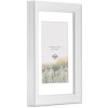 Dřevěný rám Hama Rise 10x15 cm bílý z pravého dřeva se stojanem Formát na výšku Formát na šířku