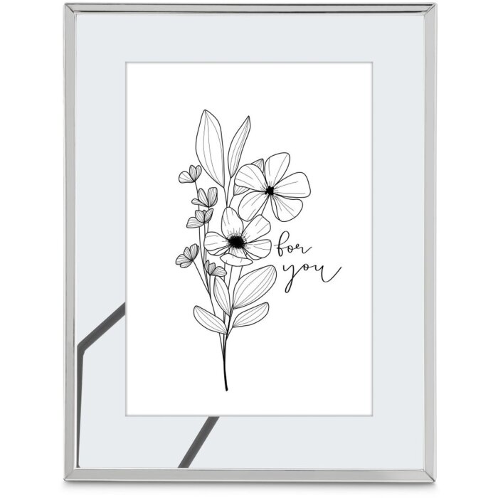 Kovový fotorámeček Hama Flowers 10x15 cm stříbrný lesklý