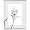 Kovový fotorámeček Hama Flowers 10x15 cm stříbrný lesklý
