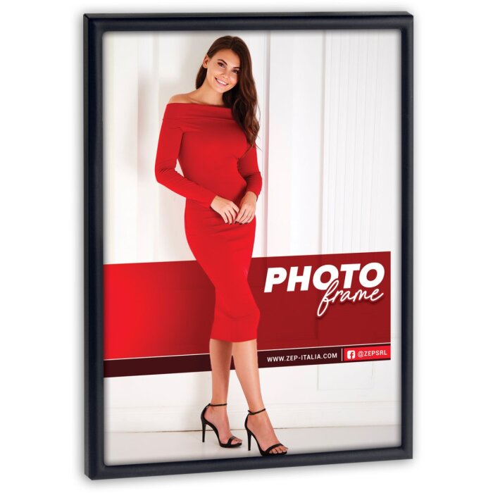 ZEP kovový fotorámeček Alissa černý 15x20 cm portrétní rámeček se stojanem