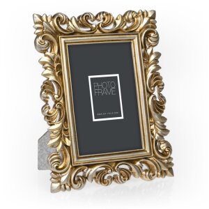 ZEP Barokní obrazový rám Piriac Gold 15x20 cm se stojanem Syntetická pryskyřice