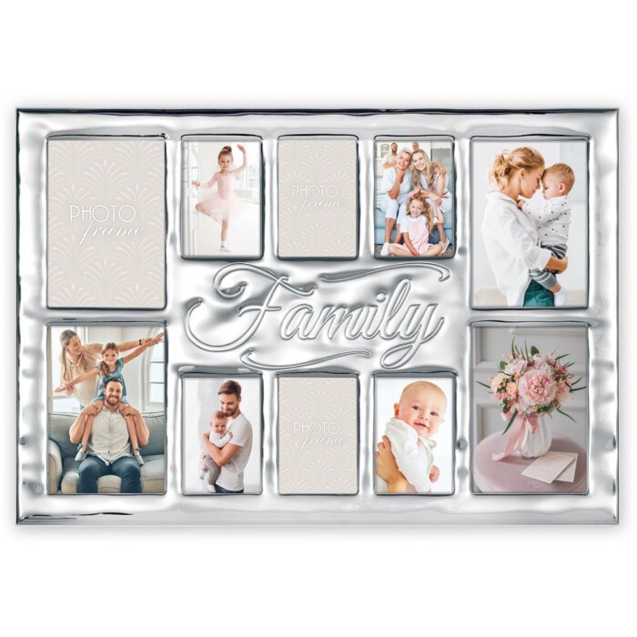 ZEP Rodinný rámeček Legacy 10 fotografií stříbrný lesklý (47x33 cm)