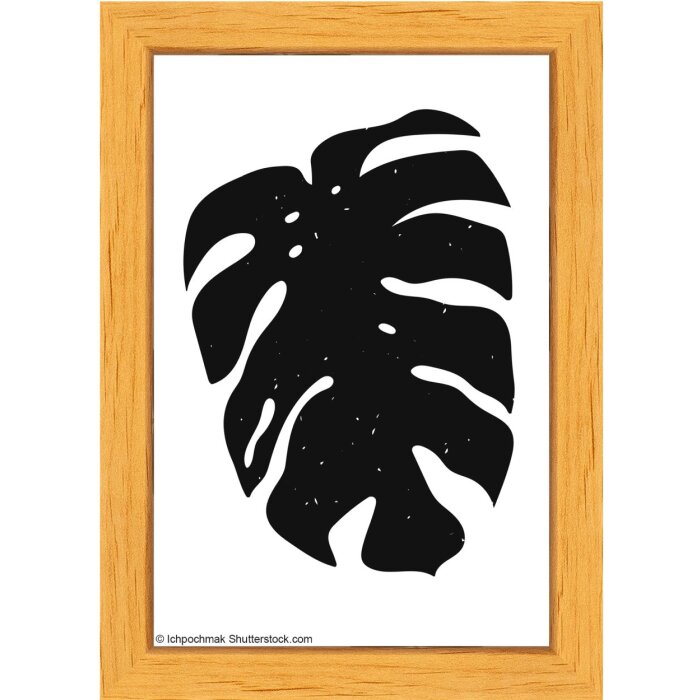 Dřevěný rám Walther Liv Monstera 10x15 cm přírodní