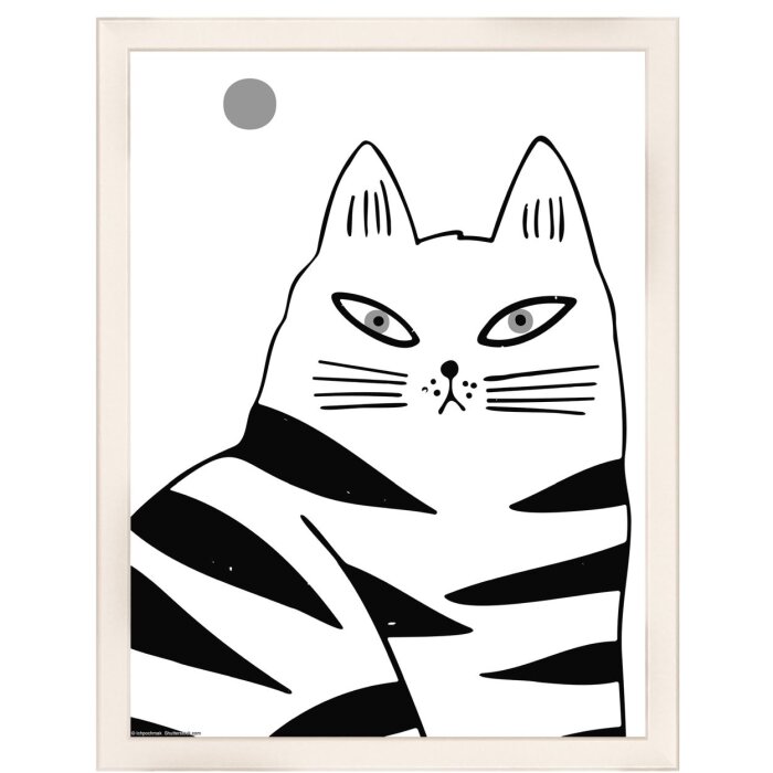 Dřevěný rám Walther Liv Monstera 30x40 cm bílý