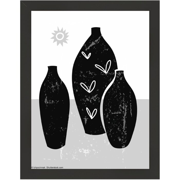 Dřevěný rám Walther Liv Monstera 15x20 cm černý