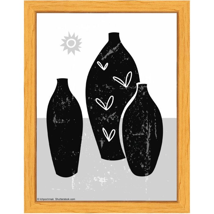 Dřevěný rám Walther Liv Monstera 15x20 cm přírodní