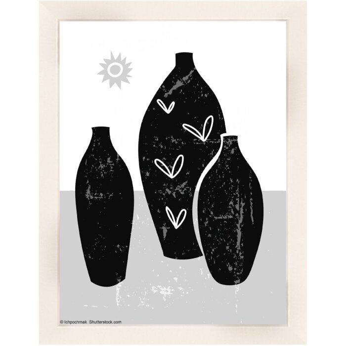 Dřevěný rám Walther Liv Monstera 15x20 cm bílý