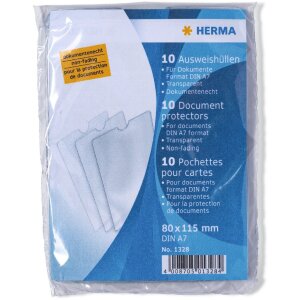 HERMA 1328 Držáky průkazů 80x115 mm Dokumenty DIN A7 Transparentní
