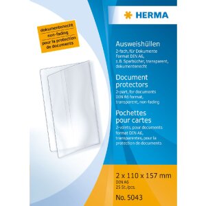 HERMA 5043 Pouzdra na průkazy 2xDIN A6 s...