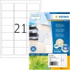 HERMA 10727 Recyklované papírové etikety A4 63,5x38,1 mm bílé permanentní lepidlo