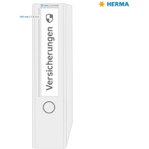 HERMA 10739 Etikety na pořadače A4 192x38mm bílé permanentní pro úzké pořadače