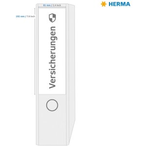HERMA 10740 Štítky na složky A4 192x61mm bílý permanentní recyklovaný papír