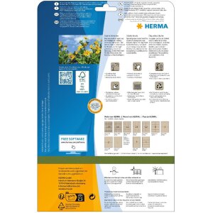 HERMA 10750 Silphie papírové etikety A4 25,4x10 mm přírodní hnědá permanentní lepidlo