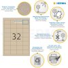 HERMA 10752 Štítky A4 48,3x33,8 mm přírodní hnědý papír Silphie 20 listů
