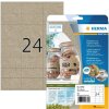 HERMA 10753 Štítky Silphie papír 70x36mm přírodní hnědý permanentní 480 kusů