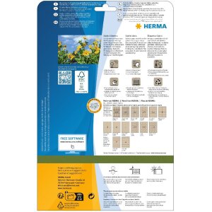 HERMA 10762 Štítky Silphie papír Ø 60 mm přírodní hnědý permanentní A4