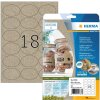 HERMA 10763 Štítky Silphie papír A4 oválný 63,5x42,3mm přírodní hnědý permanentní