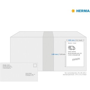 HERMA 10773 Štítky odolné proti povětrnostním vlivům A4 105x148 mm bílé 320 štítků