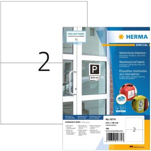 HERMA 10774 Štítky A4 210x148mm...