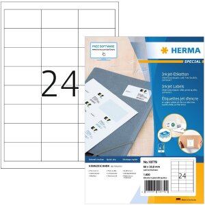 HERMA 10779 Inkoustové etikety A4 66x33,8 mm...