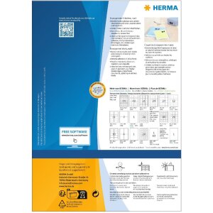 HERMA 10783 Průhledné fóliové etikety A4 210x297 mm matné, odolné proti povětrnostním vlivům