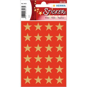 HERMA 15500 Dekorační samolepky poinsettias zlatá sada