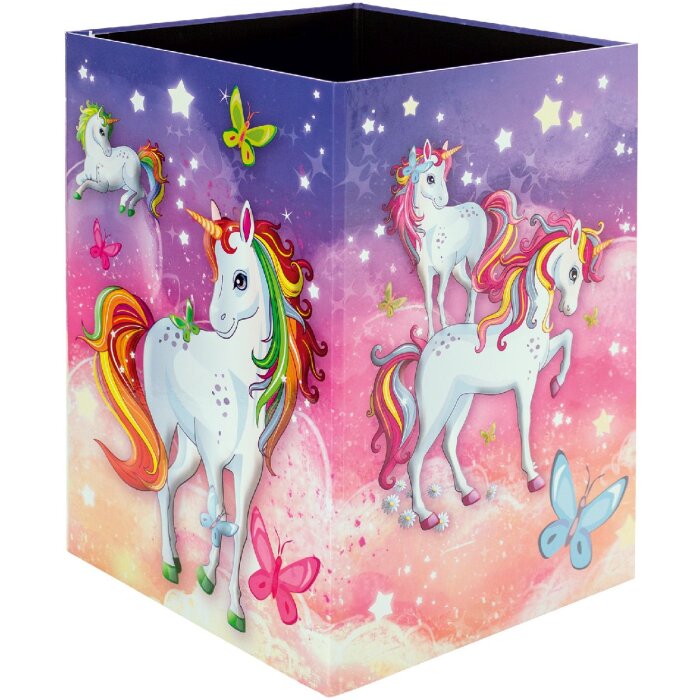 HERMA 19738 Koš na odpadky s designem jednorožce z pevného kartonu 22x31,5cm
