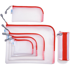 HERMA 20024 Univerzální kapsa A6 19x14cm červená na zip