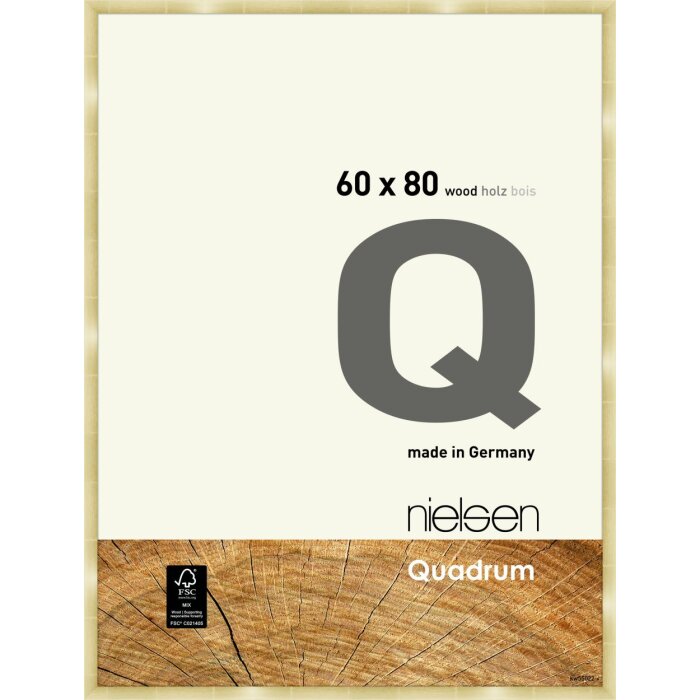 Nielsen dřevěný odnímatelný rám Quadrum 70x100 cm zlatý