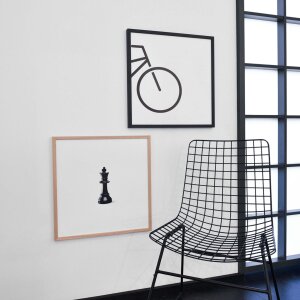 Nielsen Quadrum dřevěný rám 50x50 cm černá borovice normální sklo