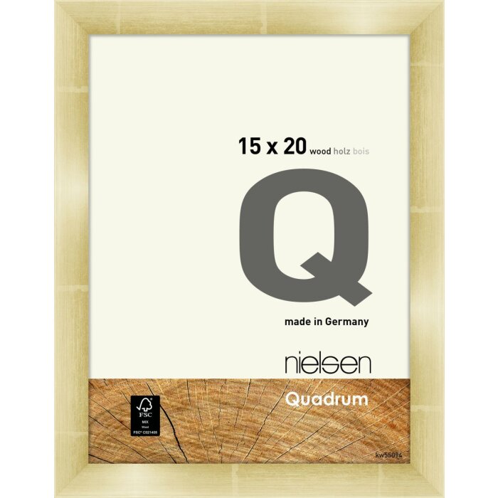 Nielsen dřevěný odnímatelný rám Quadrum 15x20 cm zlatý