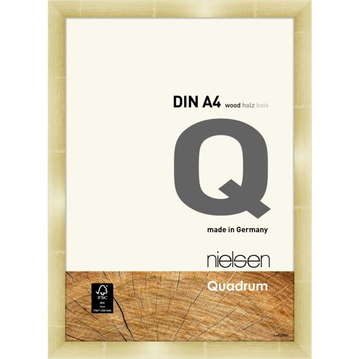 Nielsen dřevěný odnímatelný rám Quadrum 21x29,7 cm zlatý