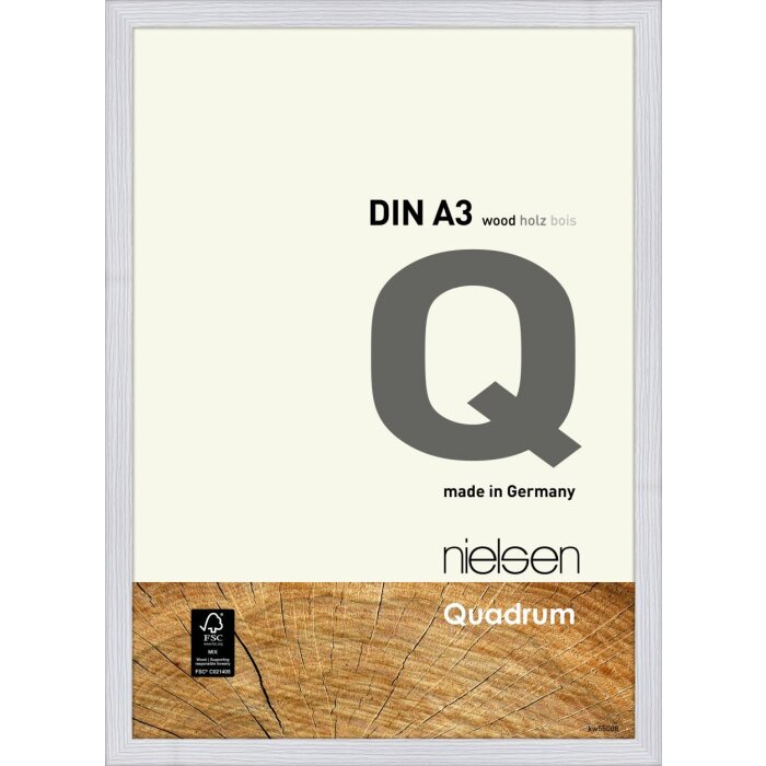 Nielsen dřevěný odnímatelný rám Quadrum 29,7x42 cm sněhově bílý