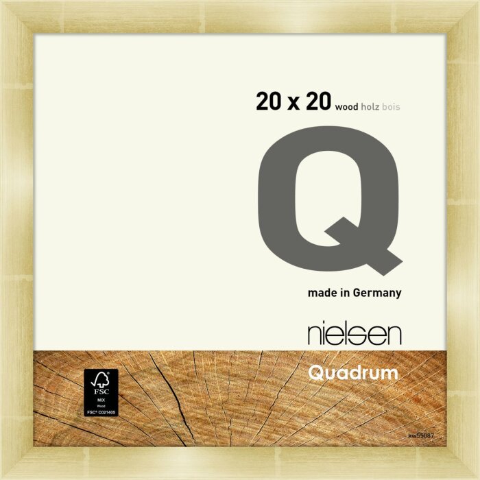 Nielsen dřevěný odnímatelný rám Quadrum 20x20 cm zlatý