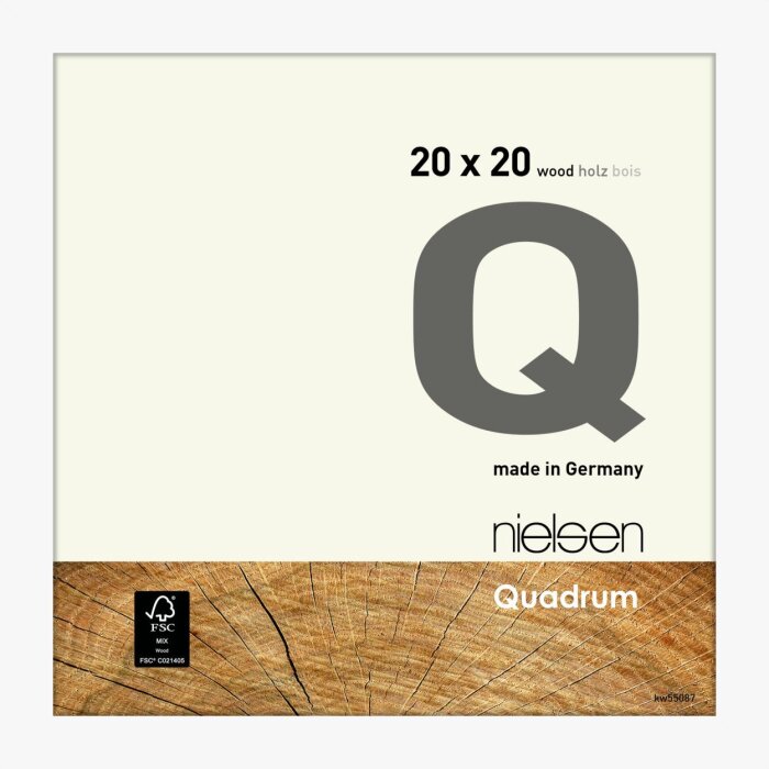 Nielsen dřevěný odnímatelný rám Quadrum 20x20 cm bílý neprůhledný