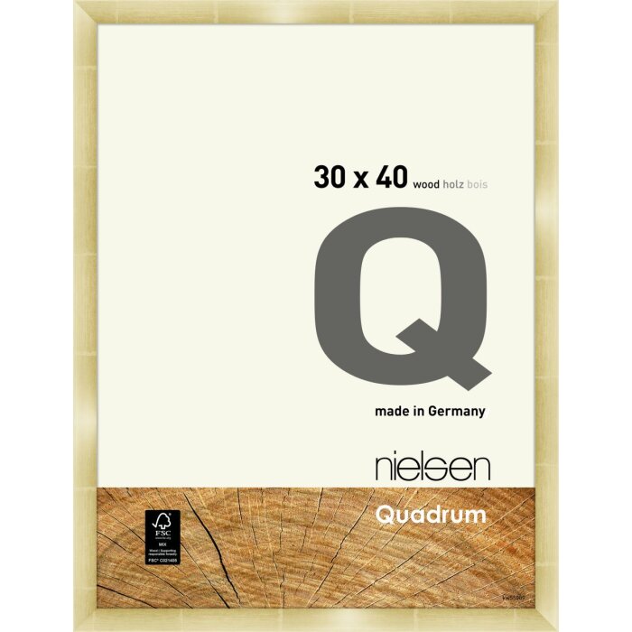 Nielsen dřevěný odnímatelný rám Quadrum 30x40 cm zlatý