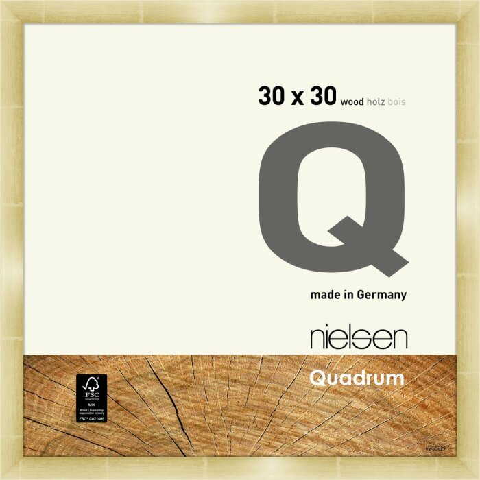 Nielsen dřevěný odnímatelný rám Quadrum 30x30 cm zlatý