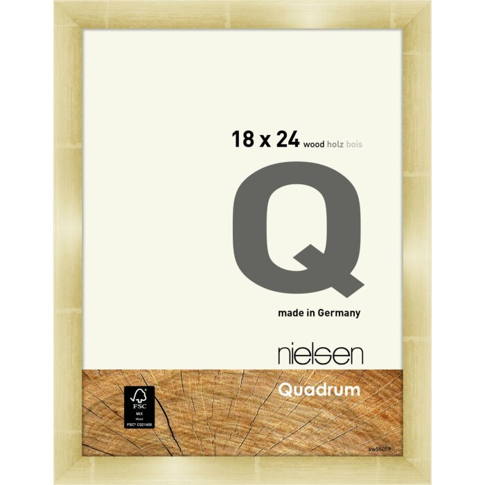 Nielsen dřevěný odnímatelný rám Quadrum 18x24 cm zlatý