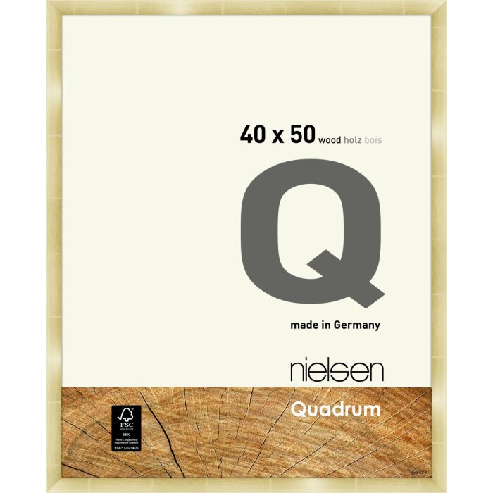 Nielsen dřevěný odnímatelný rám Quadrum 40x50 cm zlatý