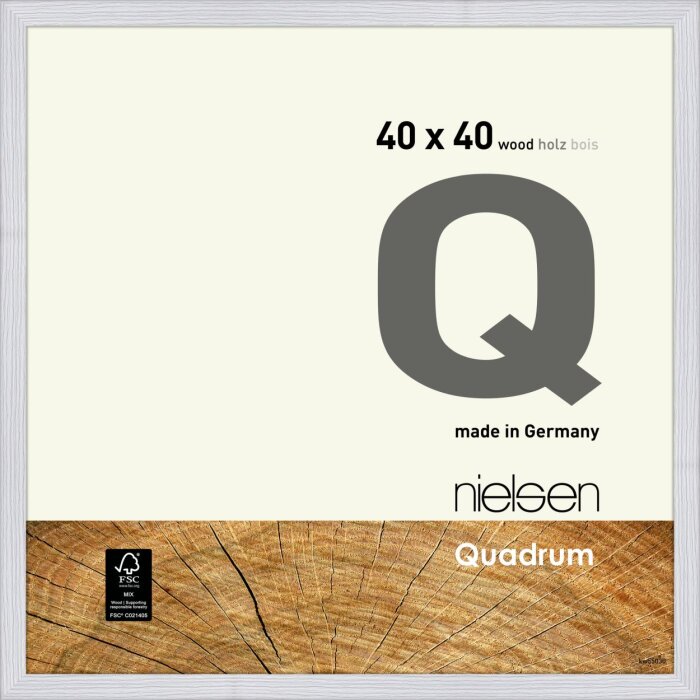 Nielsen dřevěný odnímatelný rám Quadrum 40x40 cm sněhově bílý