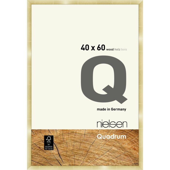Nielsen dřevěný odnímatelný rám Quadrum 40x60 cm zlatý
