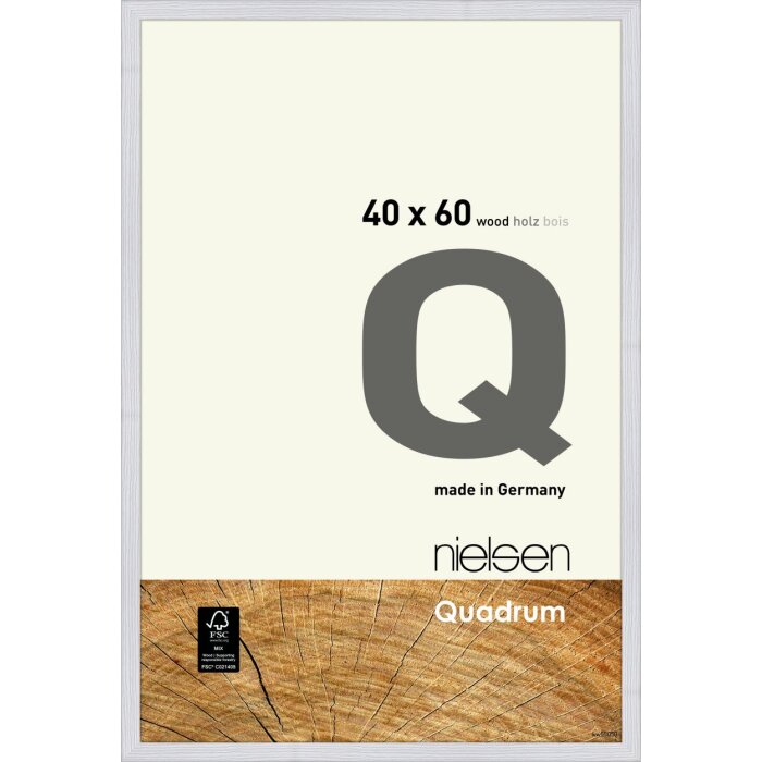 Nielsen dřevěný odnímatelný rám Quadrum 40x60 cm sněhově bílý
