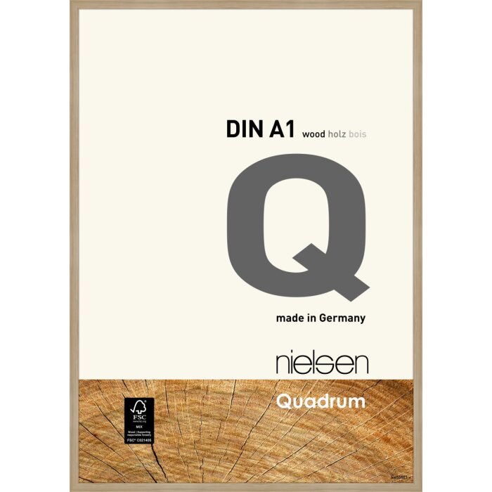 Dřevěný odnímatelný rám Nielsen Quadrum 59,4x84,1 cm přírodní dub