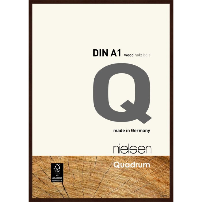 Dřevěný odnímatelný rám Nielsen Quadrum 59,4x84,1 cm Wenge DIN A1